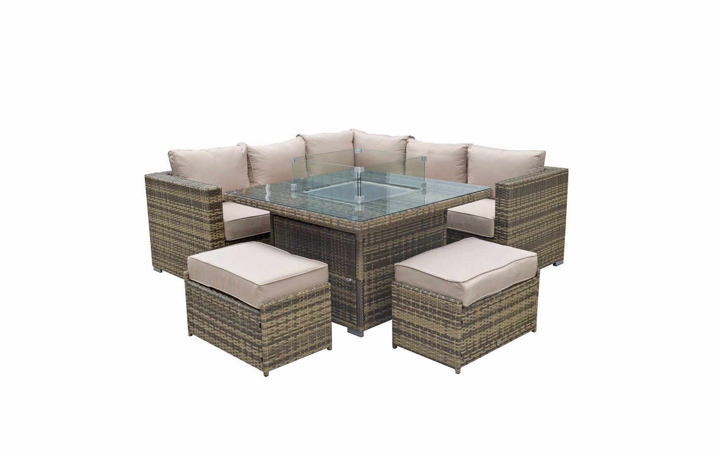 Signature Weave - GEORGIA corner gas firepit set | GEOR0149_MILA0482
