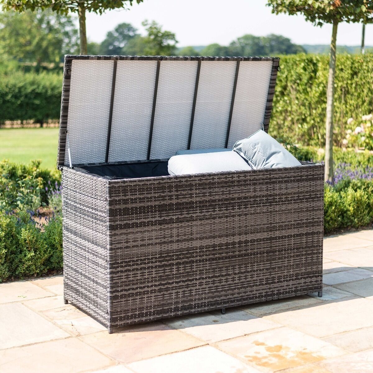 Homeflair - Rattan Storage Box - Grey