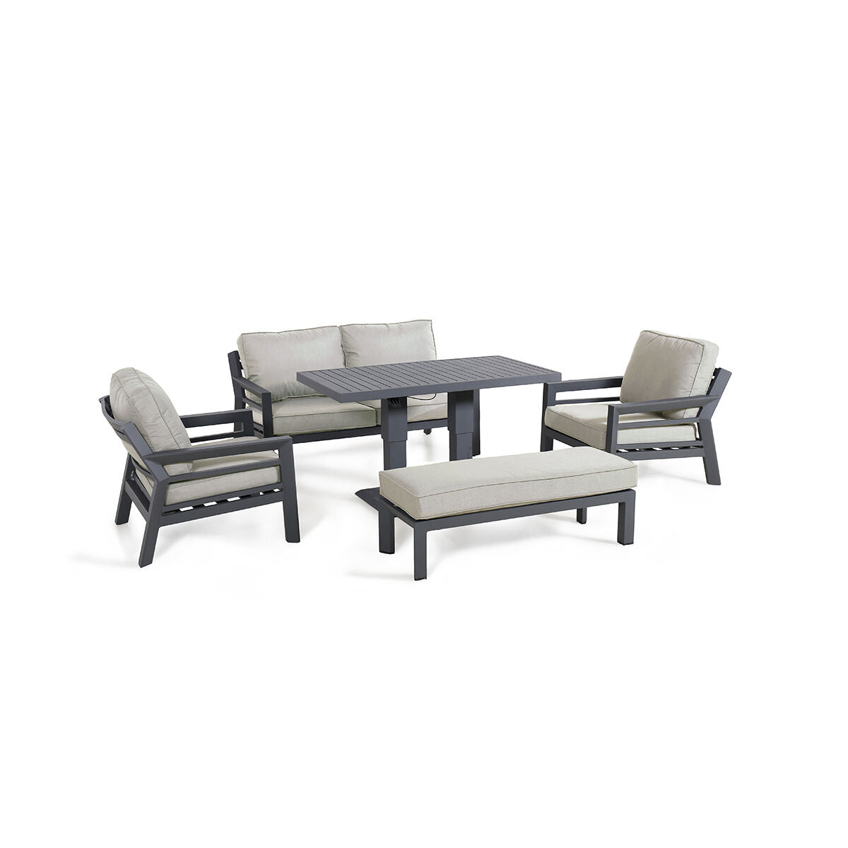 Homeflair - New York 2 Seat Aluminium Sofa Set