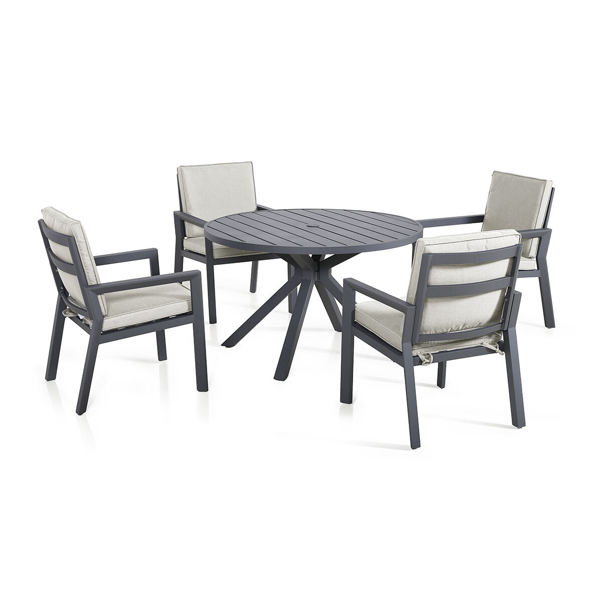 Homeflair - New York Dining Set - Dove Grey