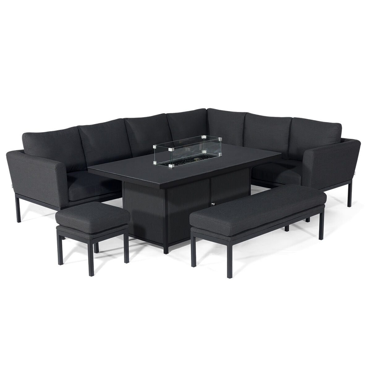 Homeflair – Outdoor Fabric Pulse Left Handed Corner Dining Set