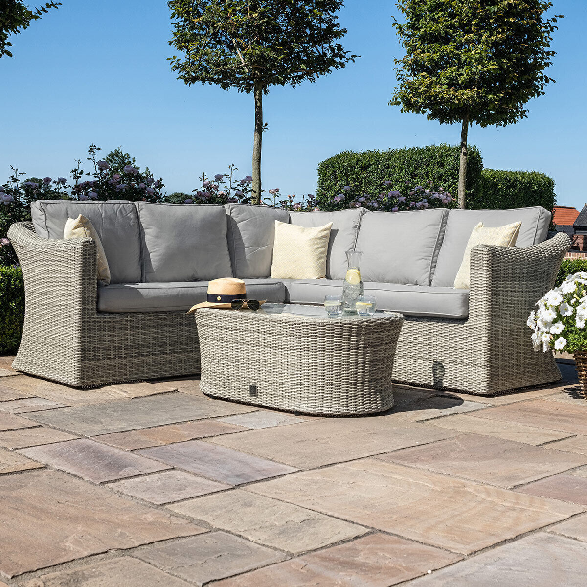 Homeflair - Oxford Small Rattan Corner Sofa Set