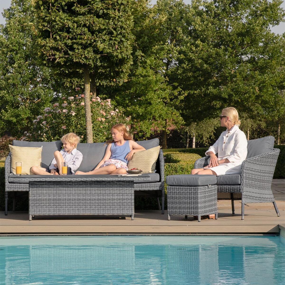 Homeflair - Santorini Sofa Rattan Dining Set