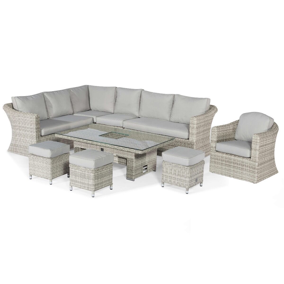 Homeflair - Oxford Deluxe Large Rattan Corner Dining Set