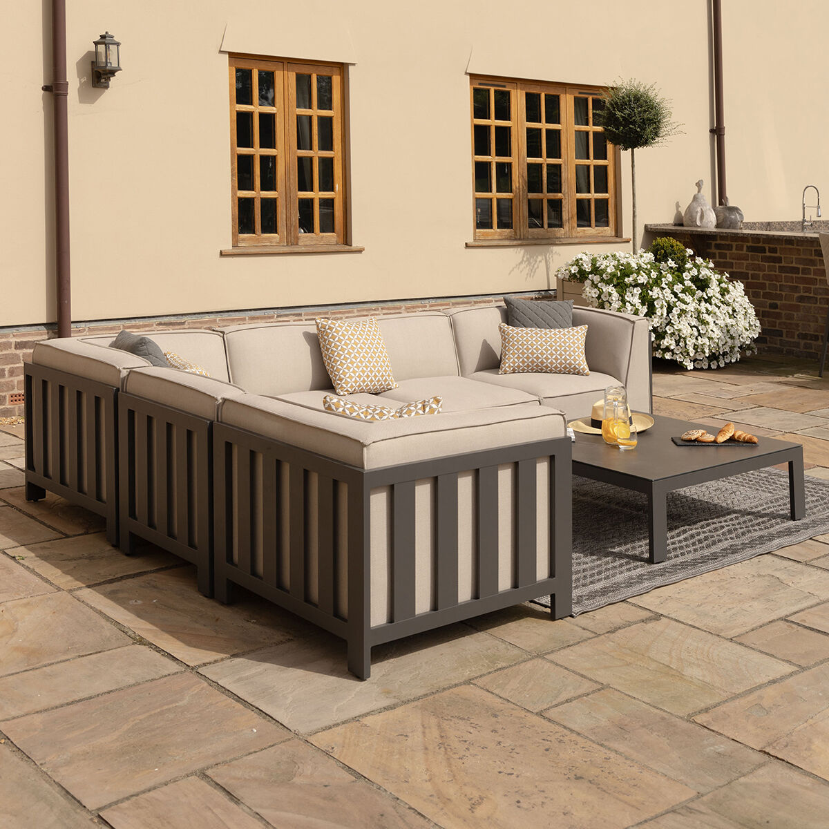 Homeflair - Outdoor Fabric Ibiza Medium Corner Sofa Set