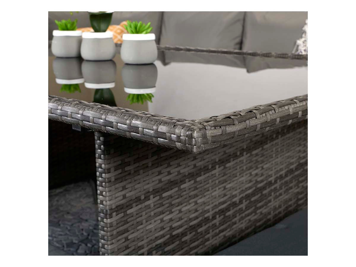 Signature Weave - Charlotte Firepit Corner Dining Set | CHAR0156_VIEN0432