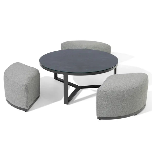 Homeflair -Outdoor Fabric Round Coffee Table