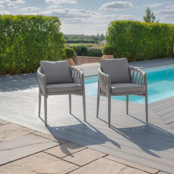 Vienna 6 - 10 Seat Extending Rectangular Dining Table with Dawn Grey Frame