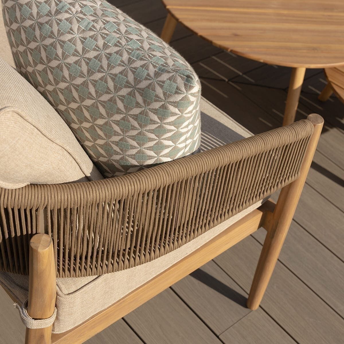 Homeflair - Porto Rope Weave Corner Sofa Set