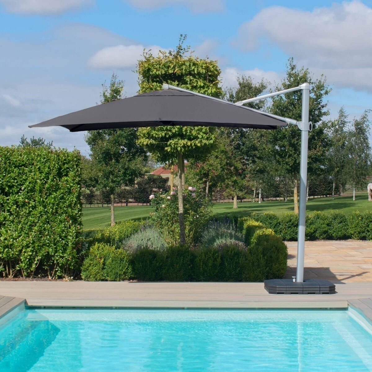 Homeflair -Zeus 3m Square Rotating Cantilever Parasol