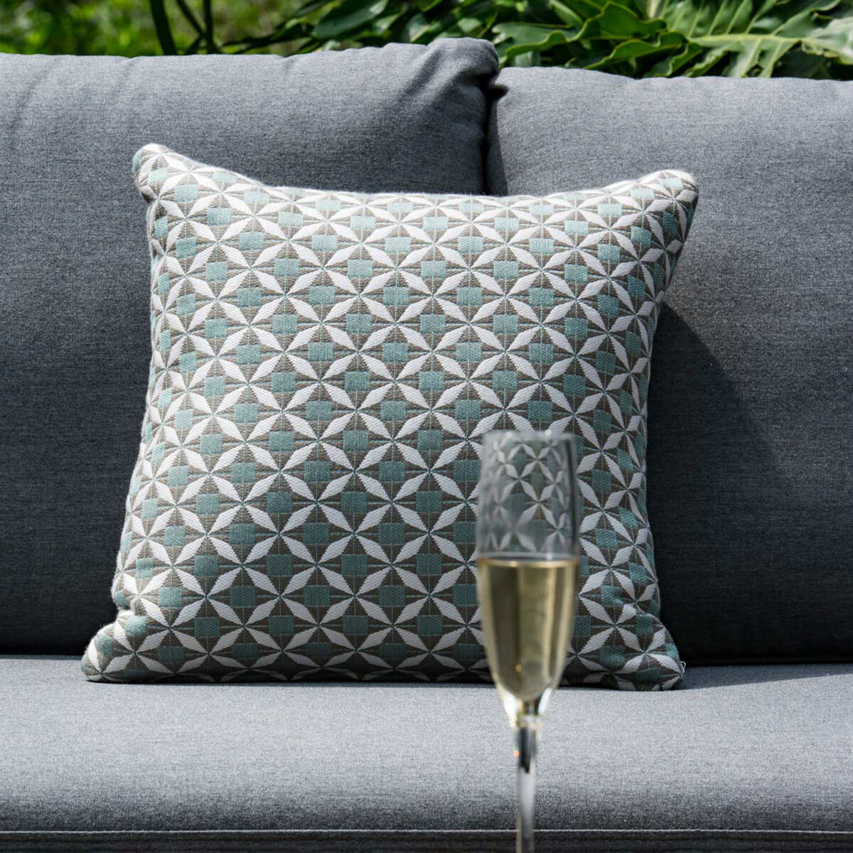 Homeflair -Pair of Outdoor Sunbrella Fabric Scatter Cushion