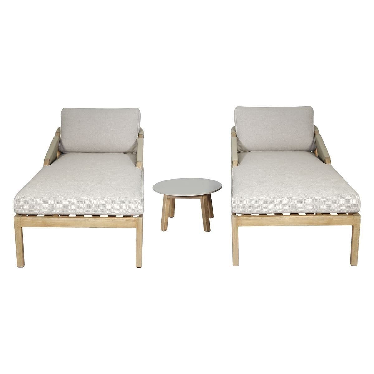 Homeflair - Martinique Rope Weave Double Sunlounger Set