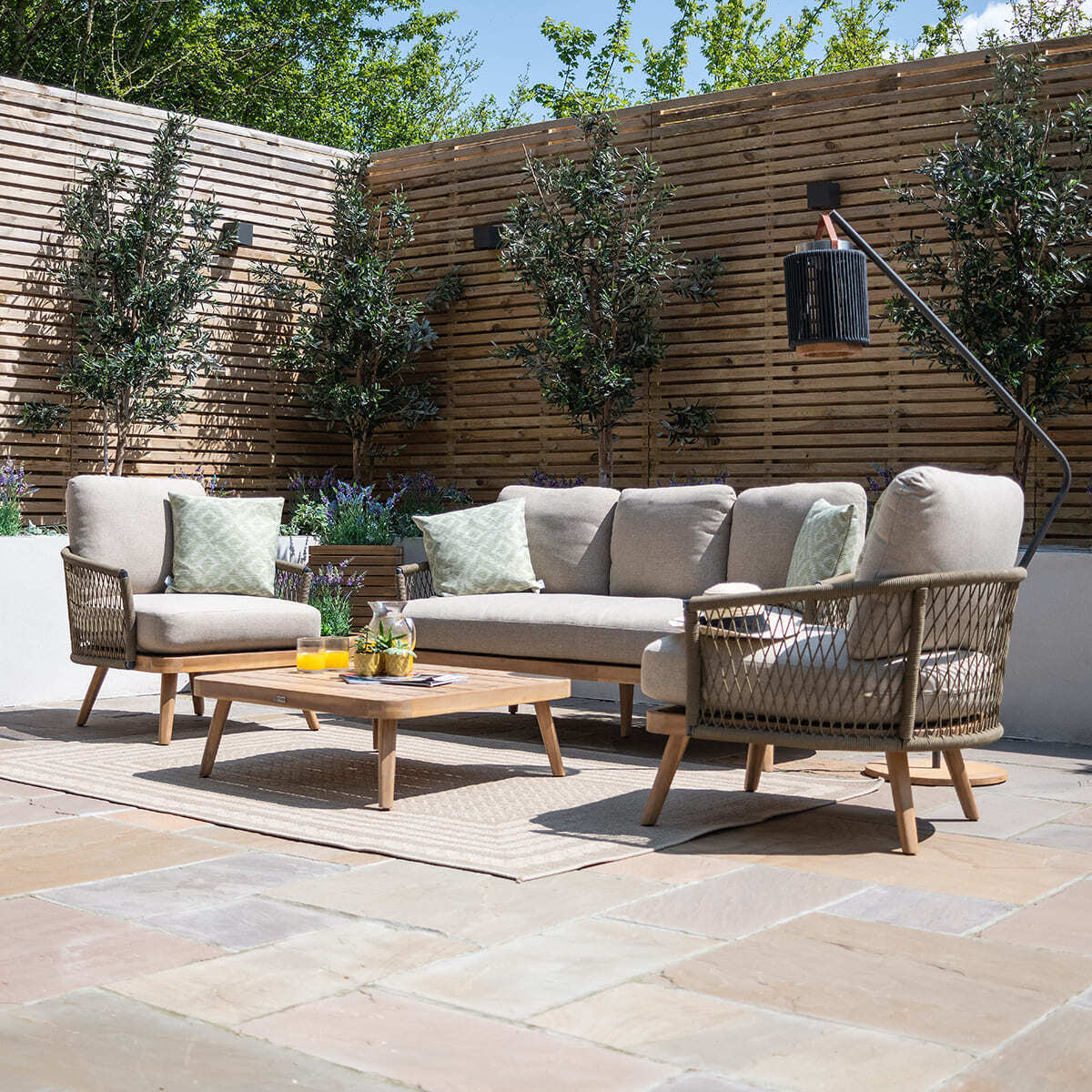 Homeflair - Bali Rope Weave 3 Seat Sofa Set