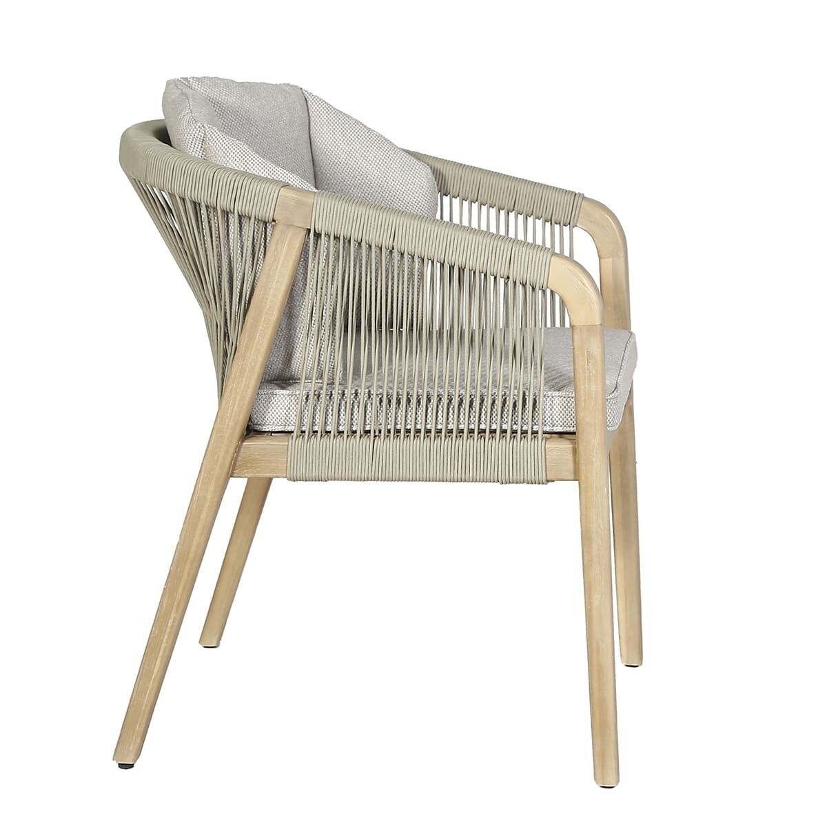 Maze Living - Martinique Rope Weave 6 Seat Round Dining Set