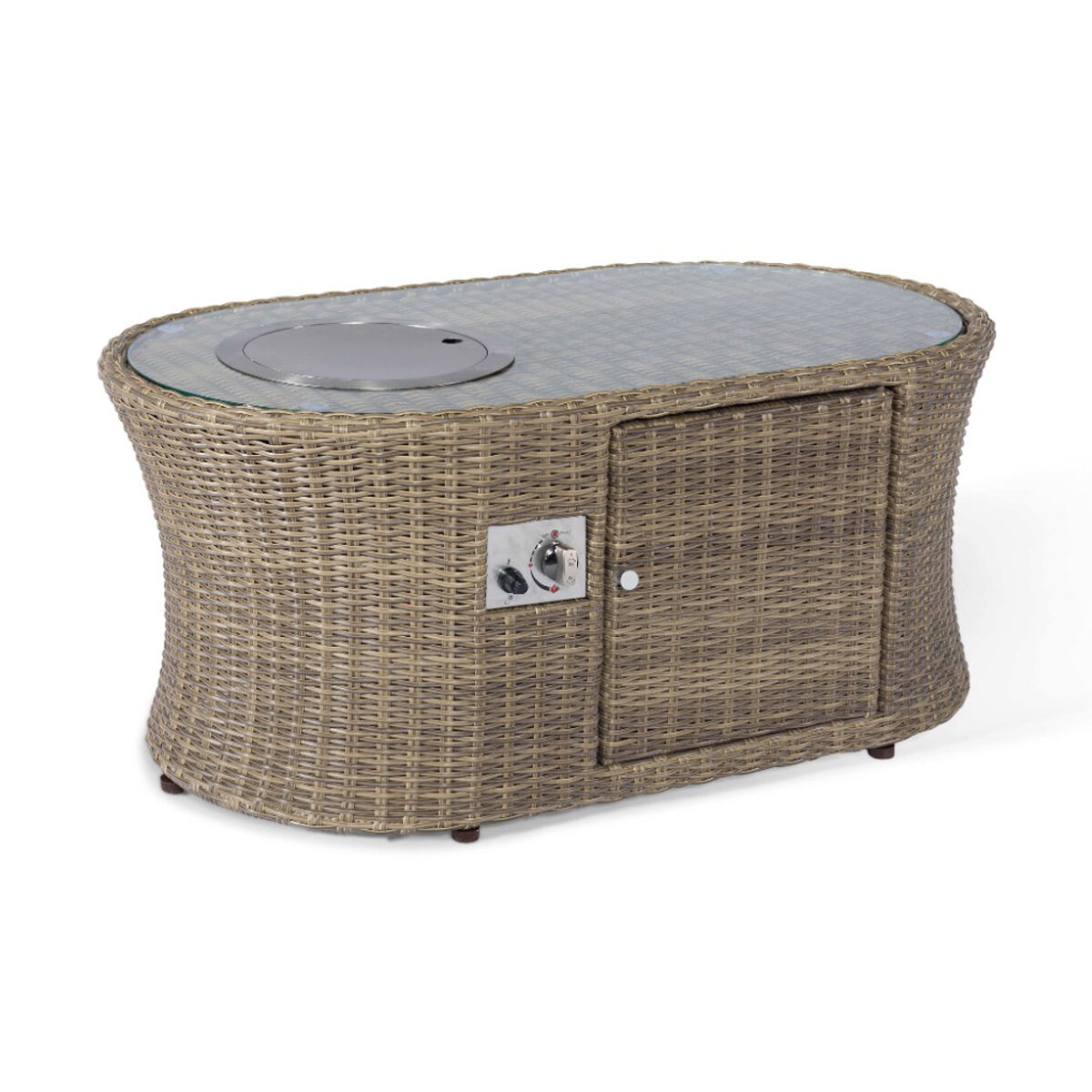 Homeflair - Winchester Oval Fire Pit Coffee Table