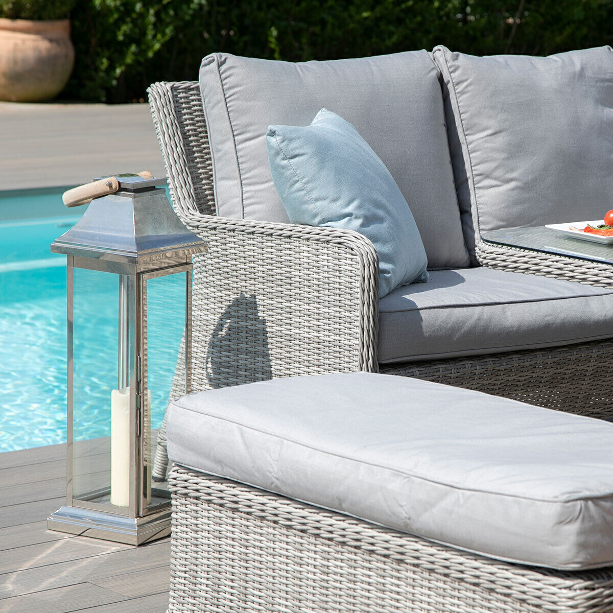 Homeflair - Oxford Royal Rattan Corner Dining Sofa Set