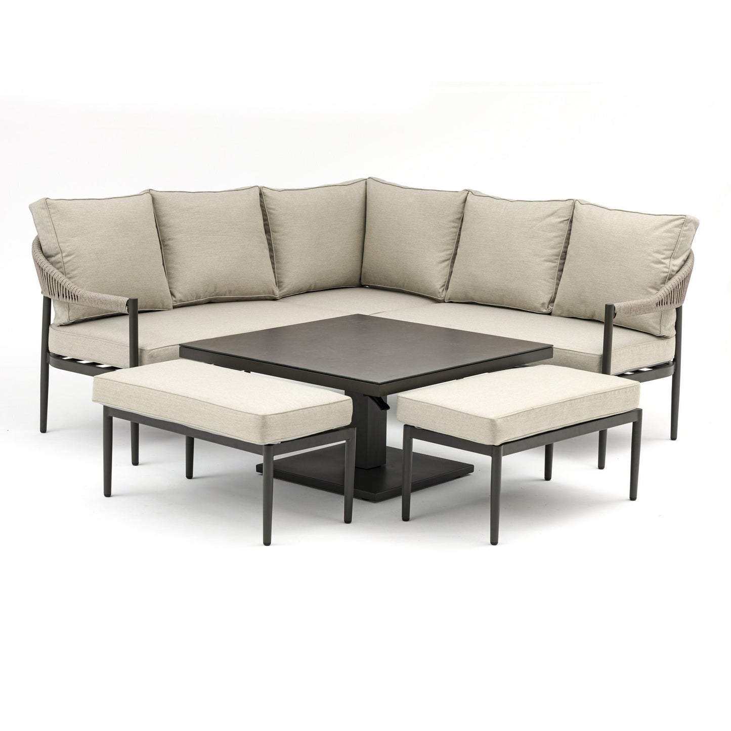 Homeflair -Roma Rope Weave Corner Dining Set