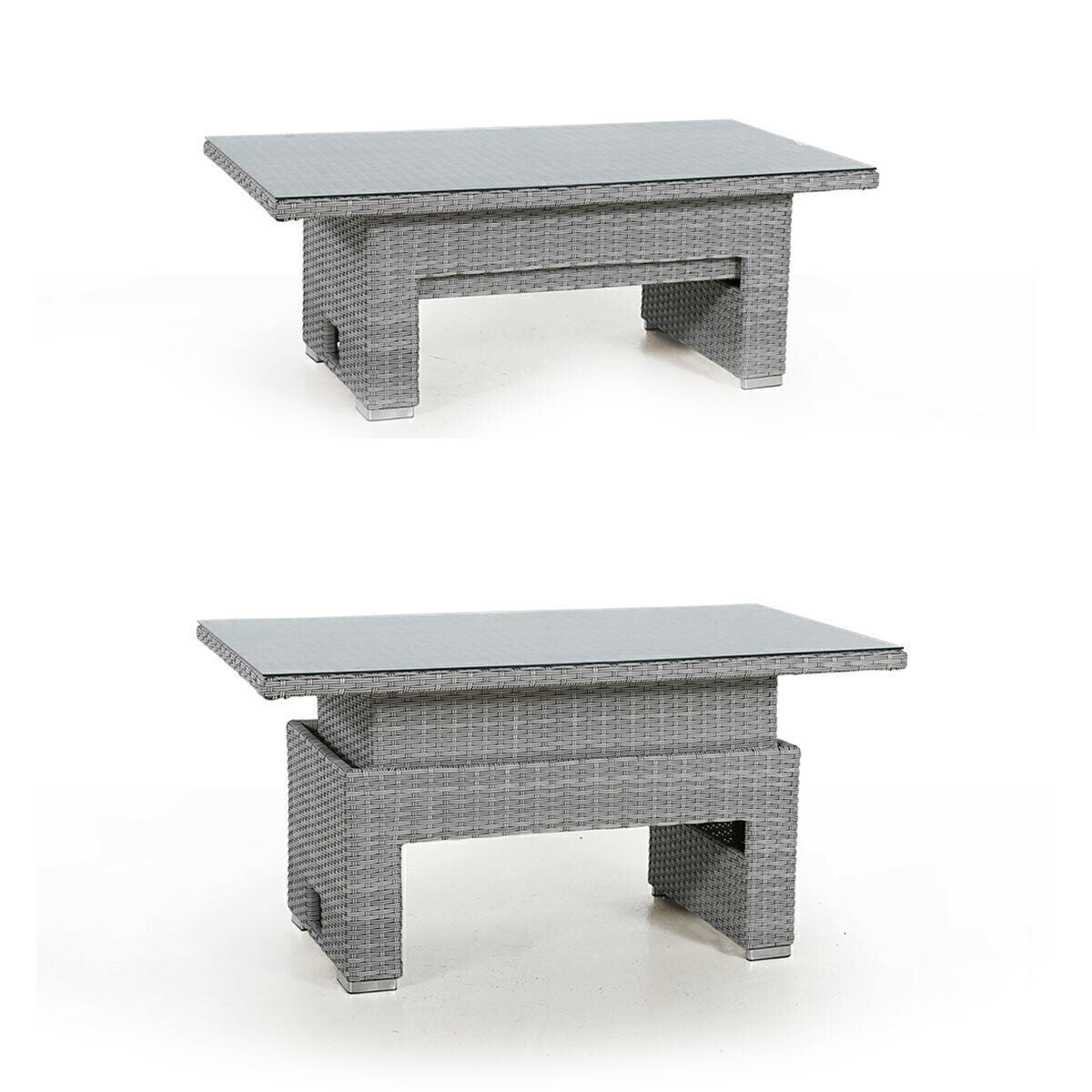 Homeflair - Ascot Rectangular Rattan Corner Dining Set