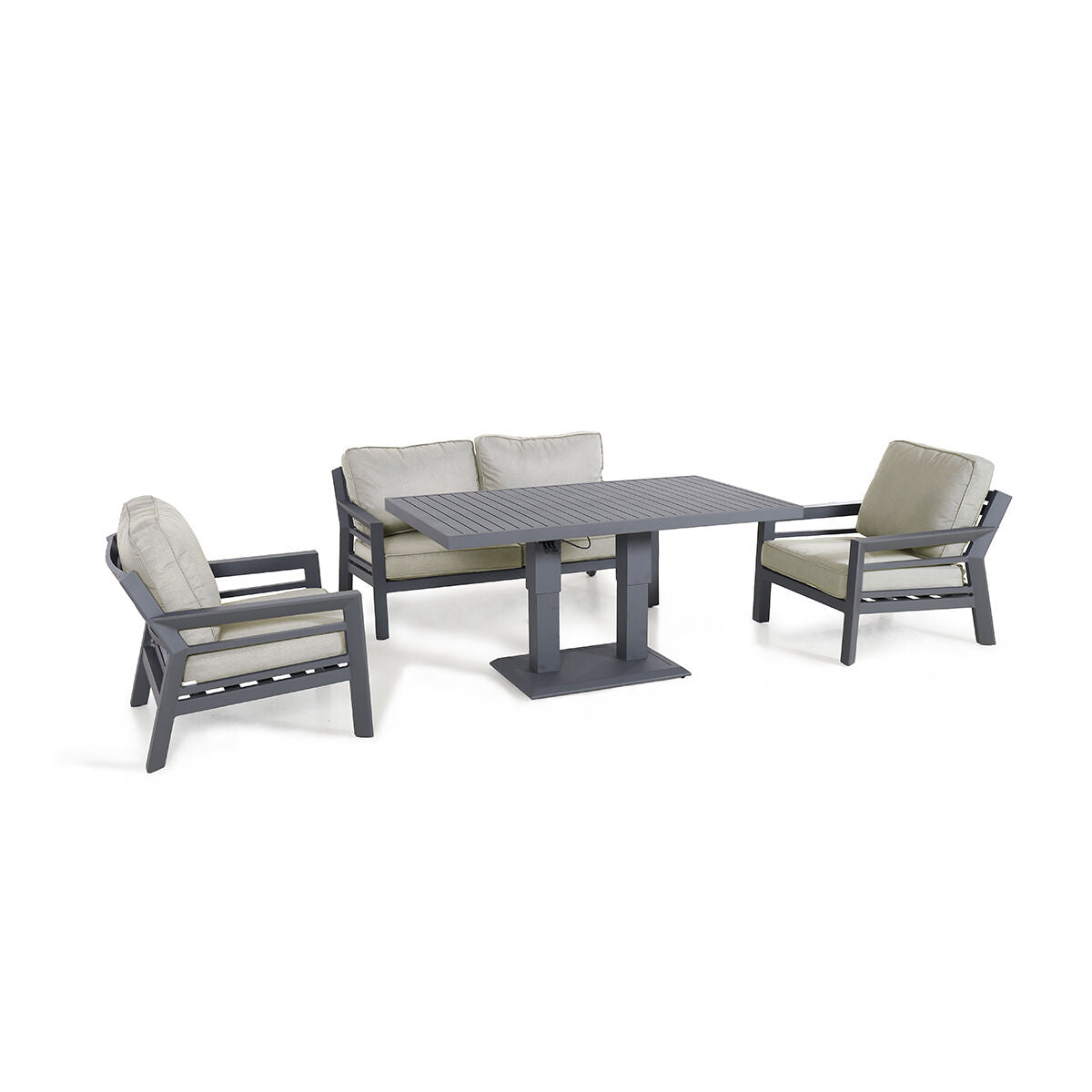 Homeflair - New York 2 Seat Aluminium Sofa Set