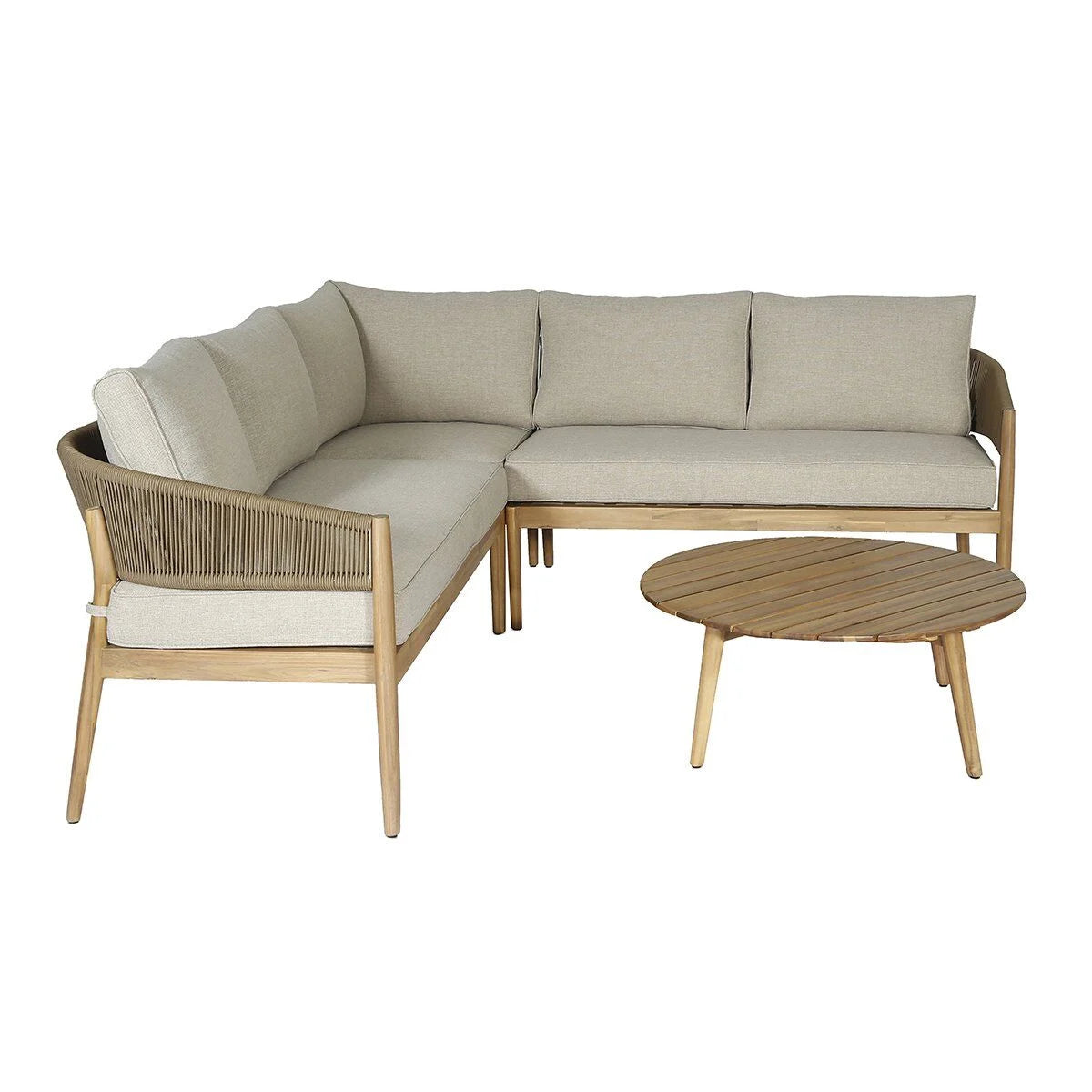Homeflair - Porto Rope Weave Corner Sofa Set
