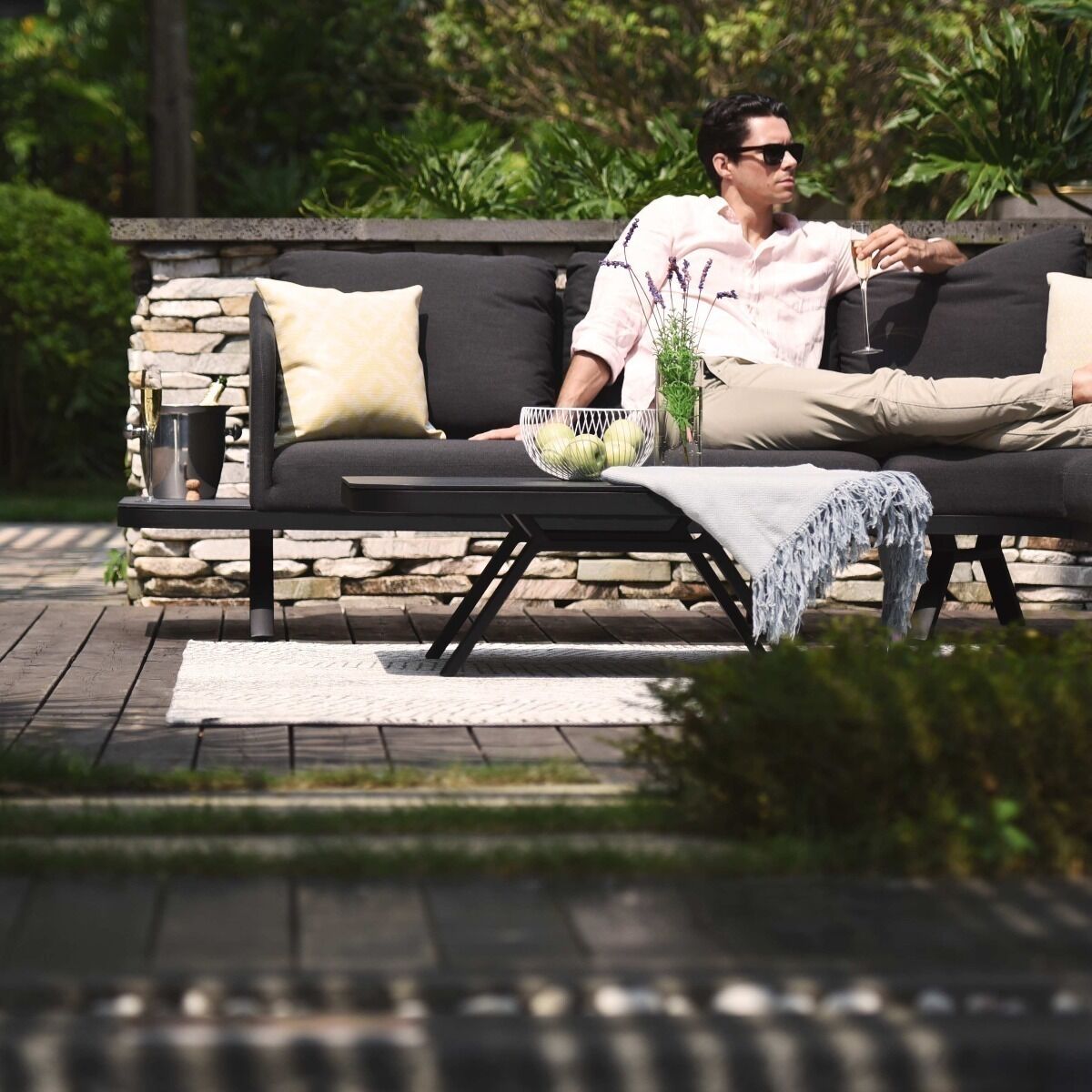 Homeflair - Outdoor Fabric Cove Corner Sofa Group