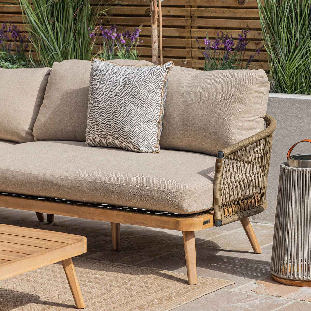 Homeflair - Bali Rope Weave Corner Sofa Set