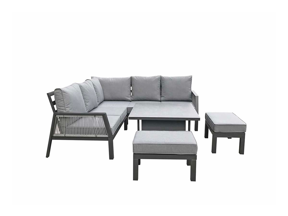 Signature Weave - BETTINA Corner Dining Set Grey | BETT0361_LISB0475