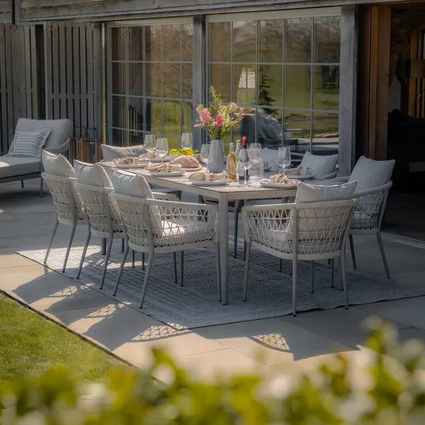 Monaco Rope Weave 4 Seat Round Dining Set