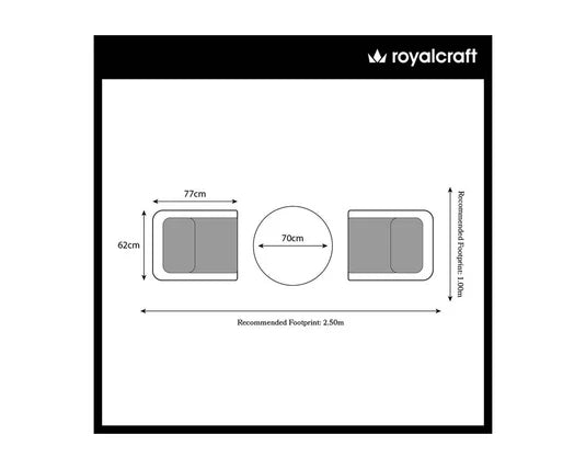 Wentworth 2 Seater Comfort Bistro Set