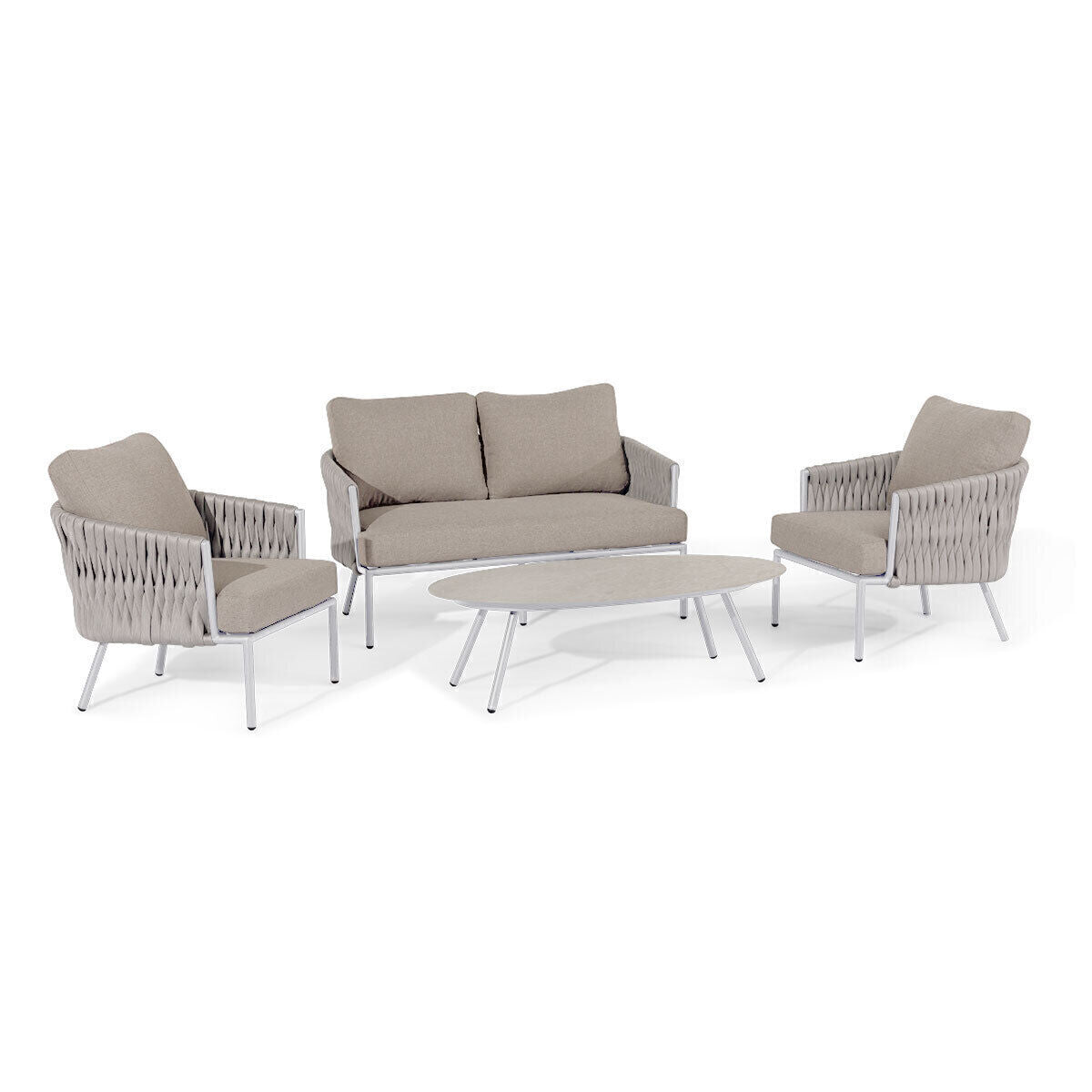 Homeflair - Marina 2 Seat Rope Weave Sofa Set