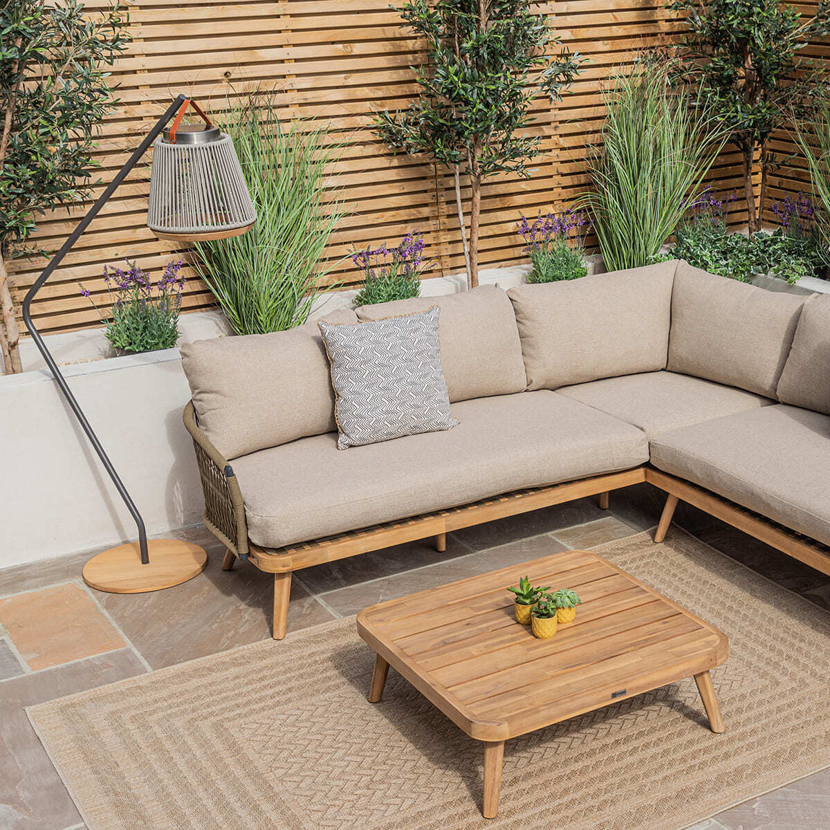 Homeflair - Bali Rope Weave Corner Sofa Set