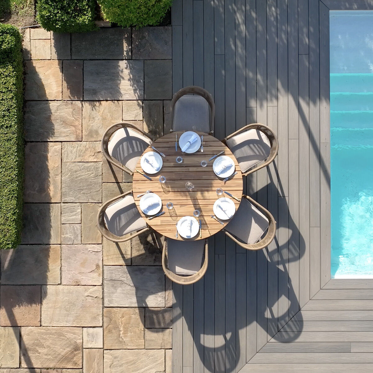 Homeflair - Porto Rope Weave Dining Set