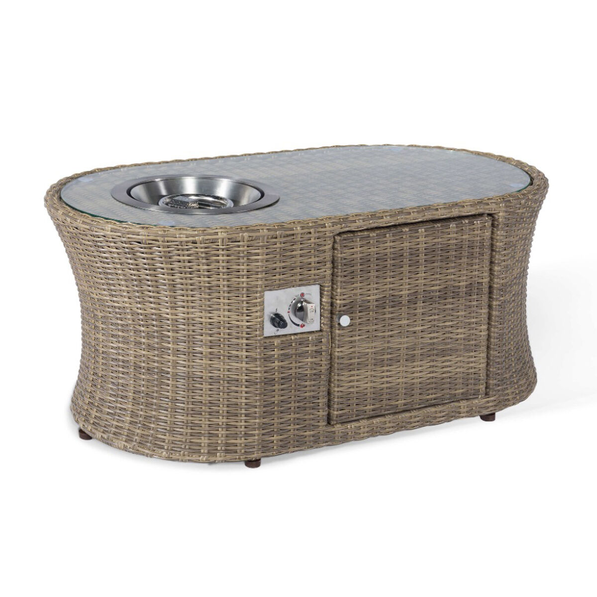 Homeflair - Winchester Oval Fire Pit Coffee Table