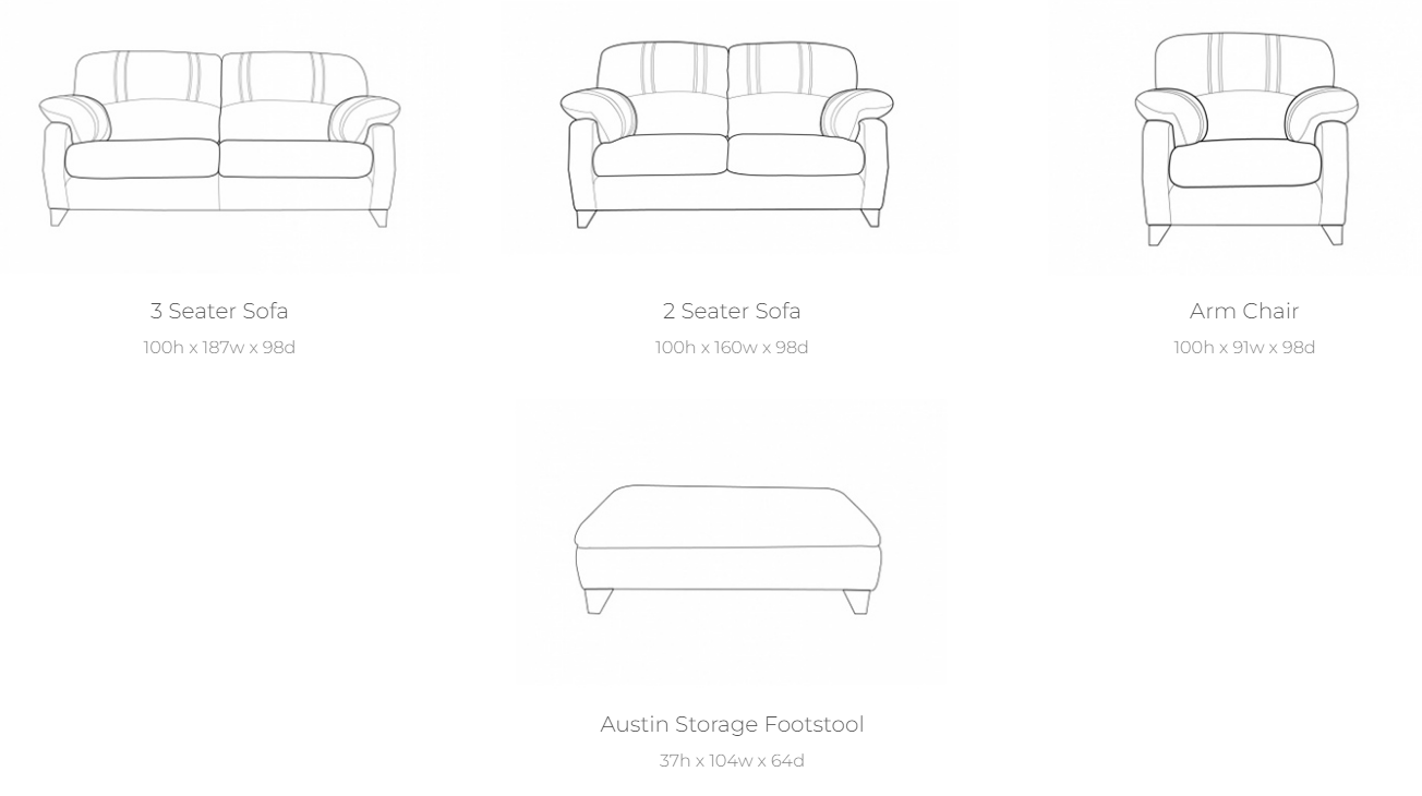 Austin Fabric Sofa Collection | Buoyant Upholstery