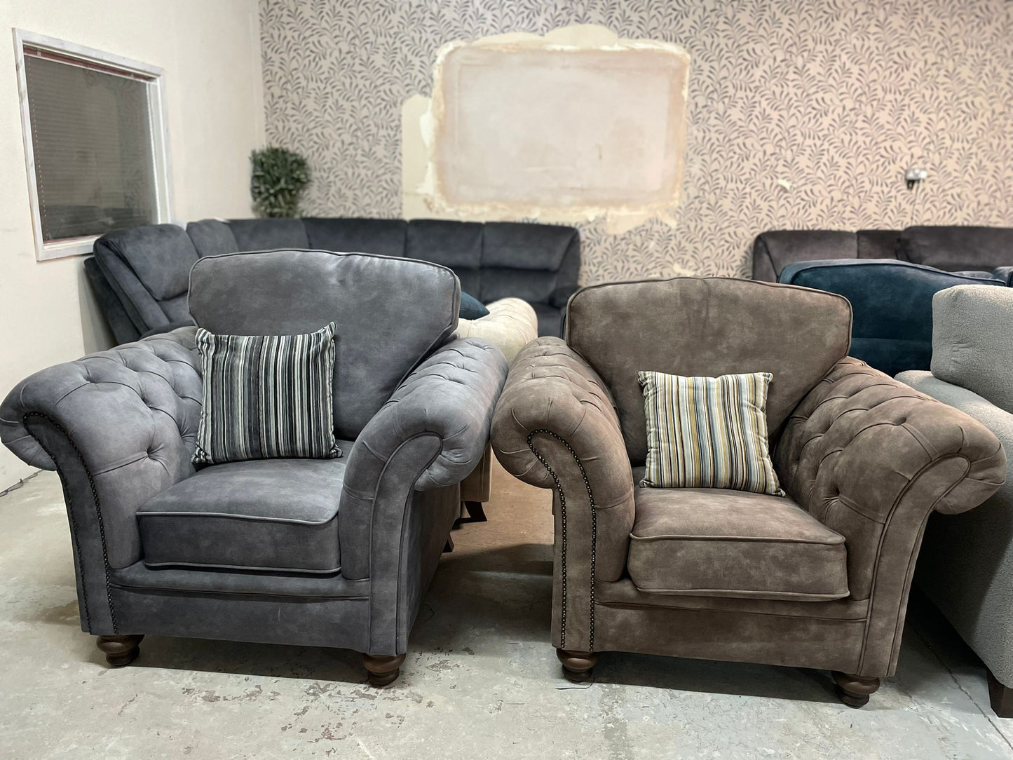 Modular Bespoke Buckingham Fabric Sofa Collection | Red Rose