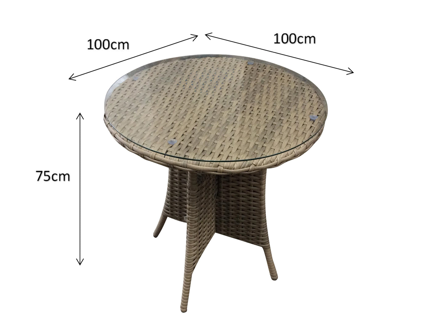 Rattan Bistro Set with 2 Stacking Chairs | Darcey | Darc0264_Darc0191