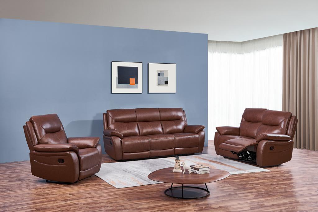 Bespoke Rimini Leather Sofa Collection | Red Rose