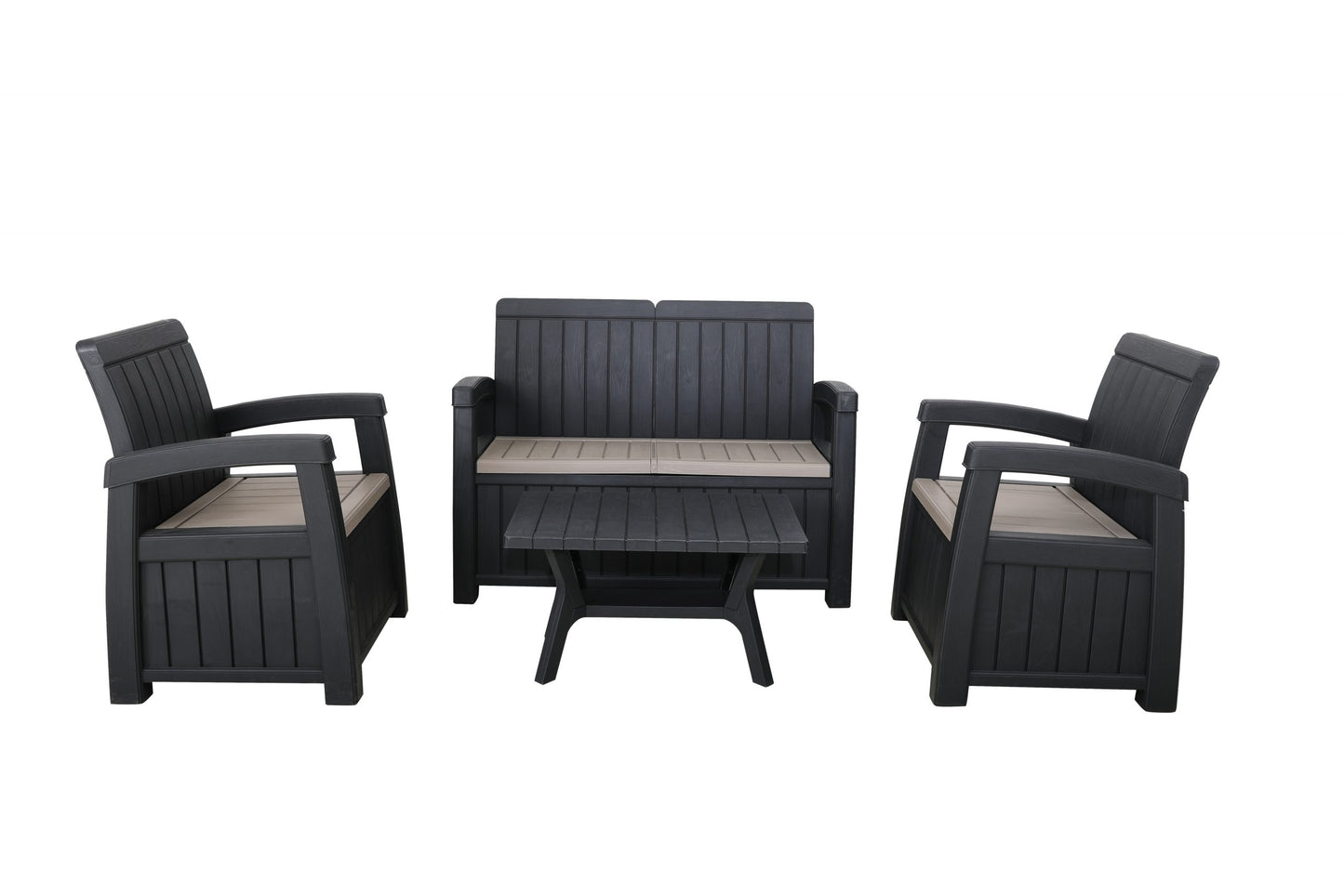 Rattan Storage 2 seater Sofa Set with cushions | AMIR | Faro 05