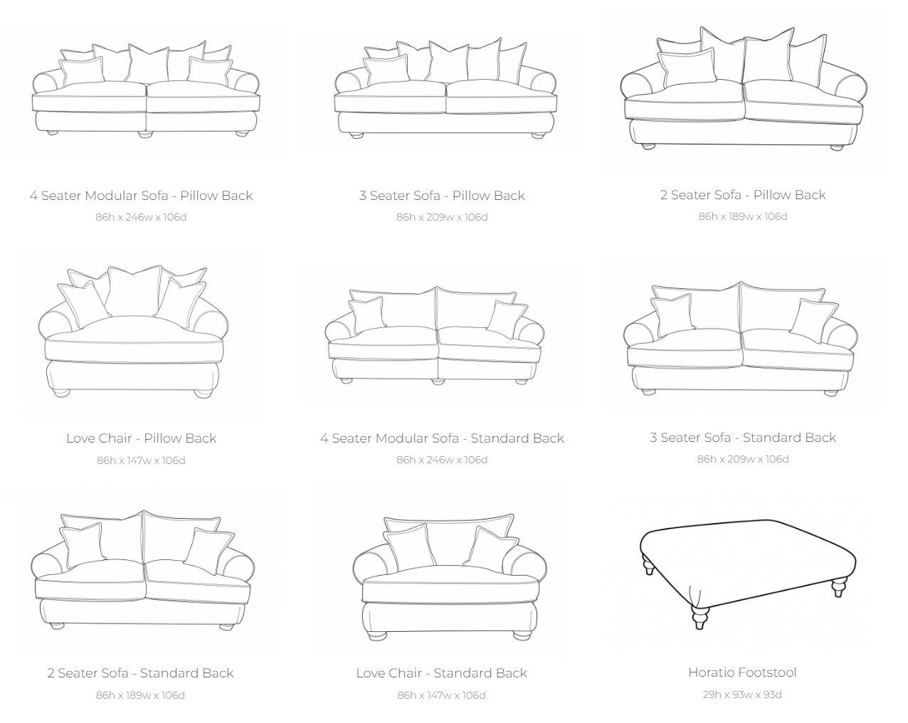 Horatio Fabric Sofa Collection | Buoyant Upholstery
