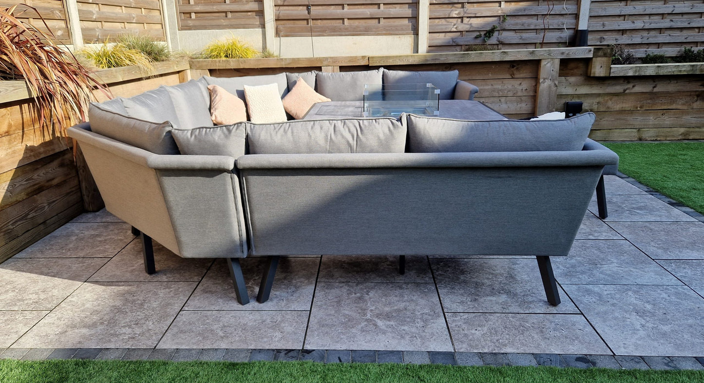 Luna U Shape Fabric Corner Sofa with Firepit Table | Luna0414