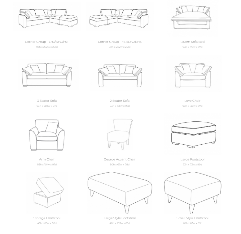 Lorna Fabric Sofa Collection | Buoyant Upholstery