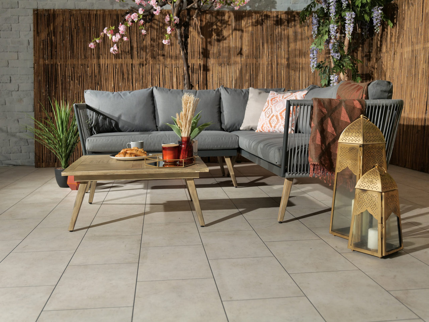 Rattan Milan Five Seater Corner Lounging Set | AMIR | MILCORLOU-WS