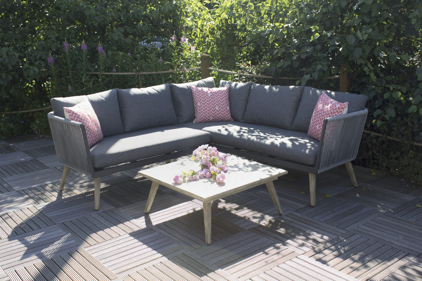Rattan Milan Five Seater Corner Lounging Set | AMIR | MILCORLOU-WS