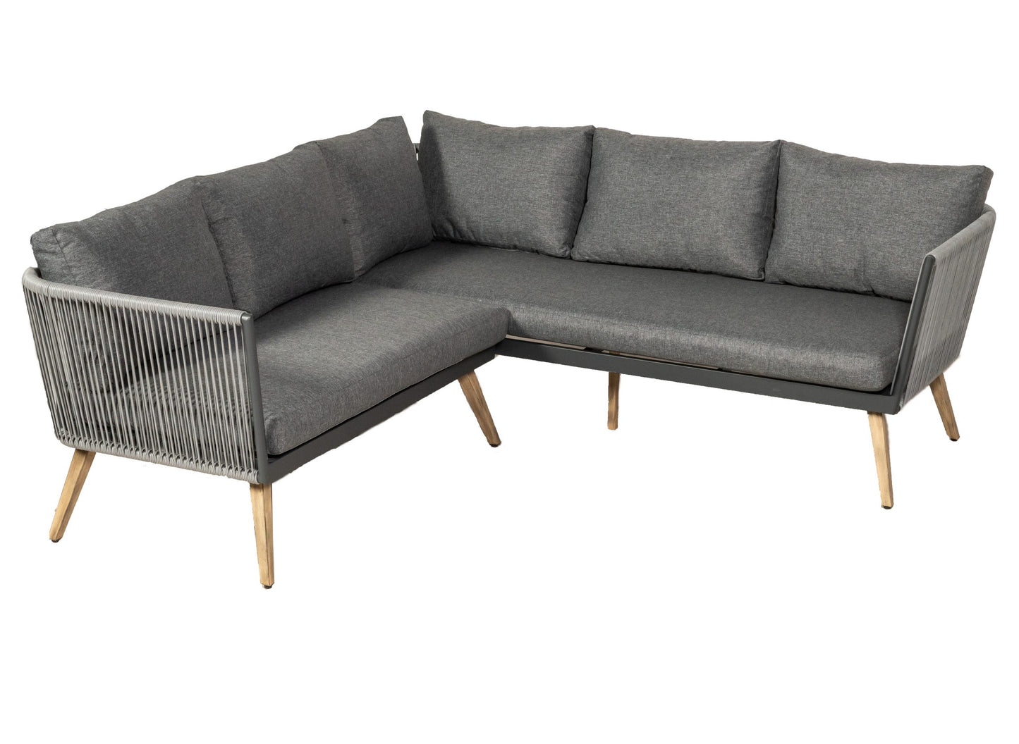 Rattan Milan Five Seater Corner Lounging Set | AMIR | MILCORLOU-WS