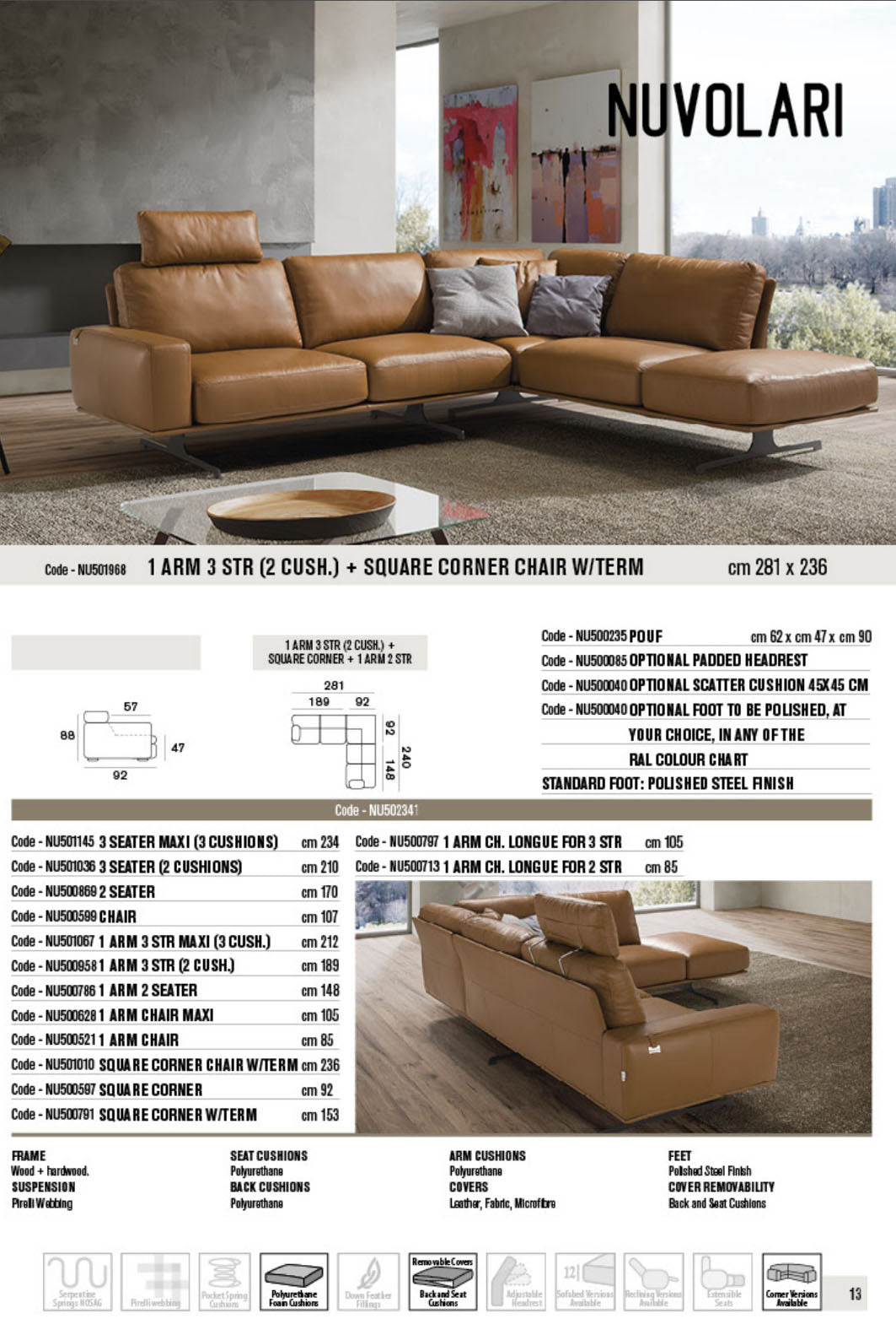 Nuvolari Leather Sofa Collection | Newtrend Concepts Italia