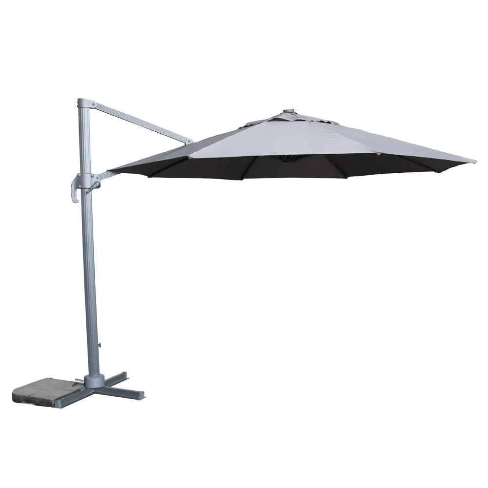 Rattan 3.5m Round Roma Parasol in Grey | Para0085