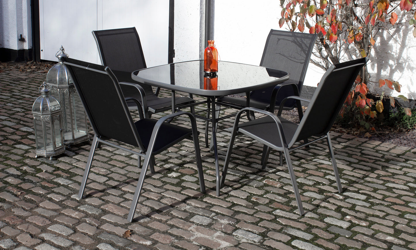 Rio 4 Seater Stacking Dining Set | AMIR | RIO-01