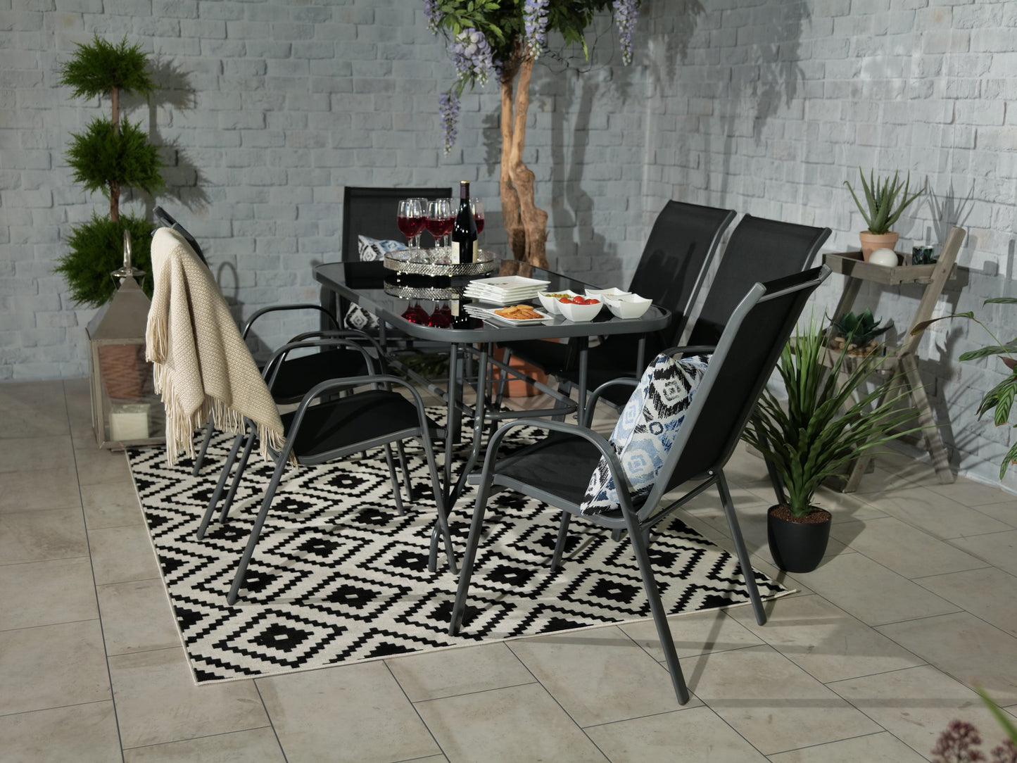 Rio 6 Seater Stacking Dining Set | AMIR | RIO-02
