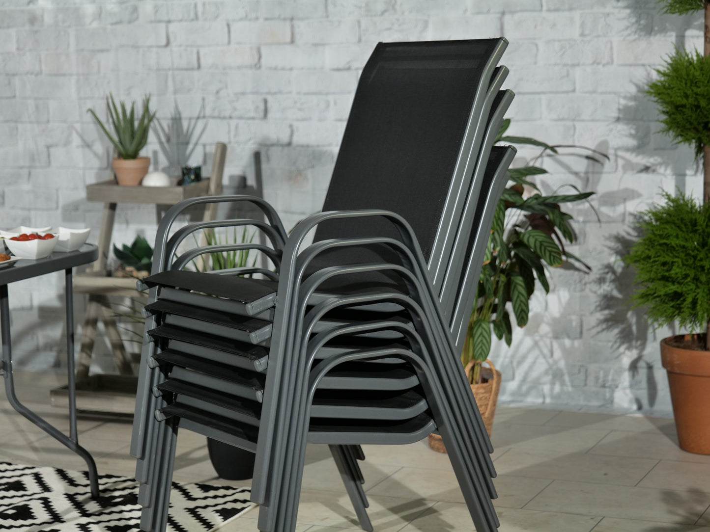 Rio 6 Seater Stacking Dining Set | AMIR | RIO-02