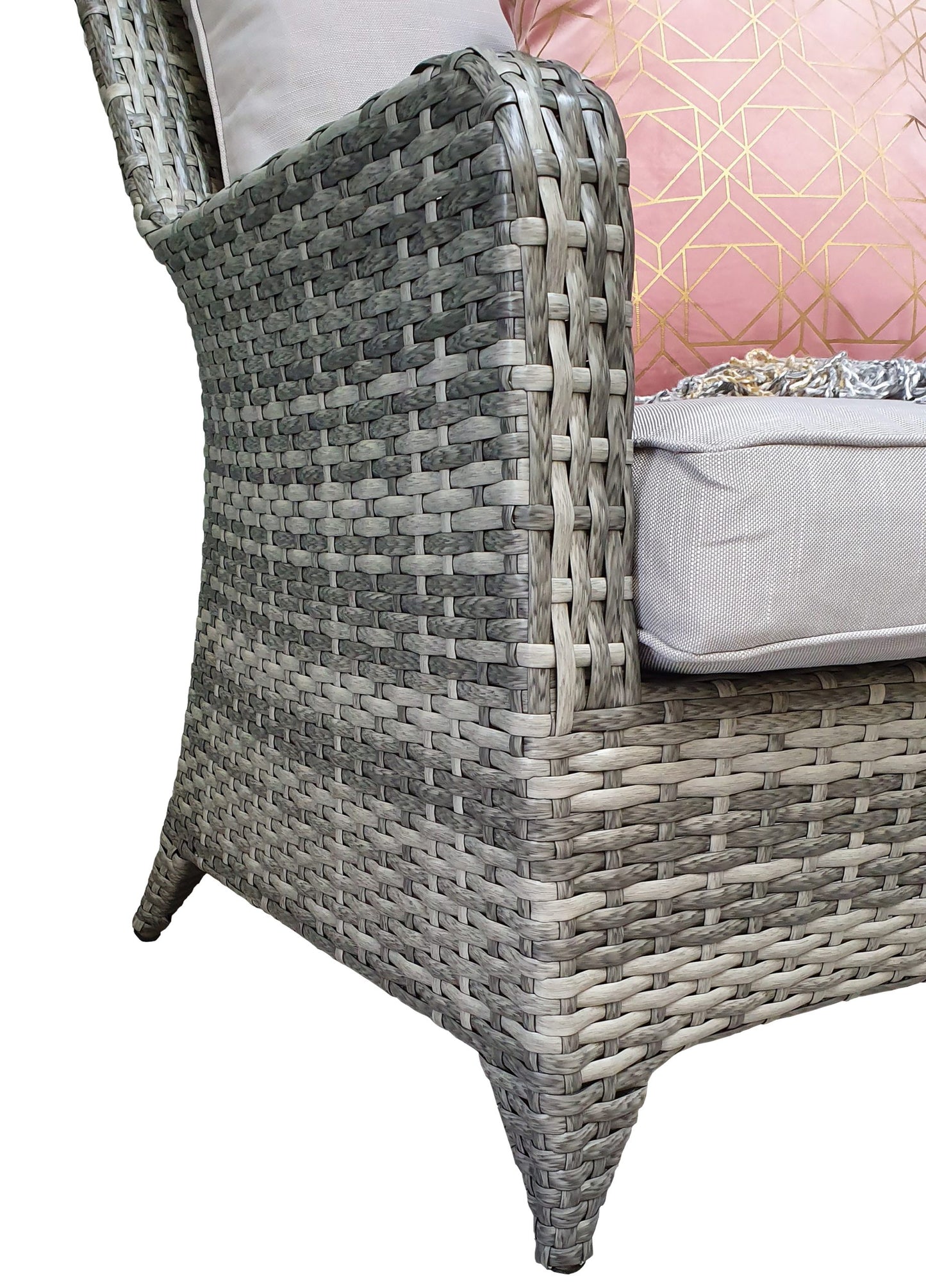 Rattan Grey 3 Piece High Back Lounge Set | Sarah | Sara0175